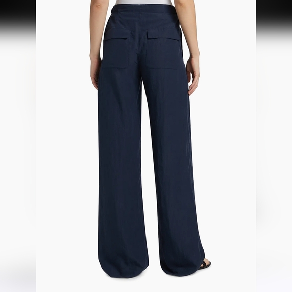 VINCE UTILITY HIGH RISE DRAWSTRING PANTS NAVY SZ SMALL - Picture 4 of 13